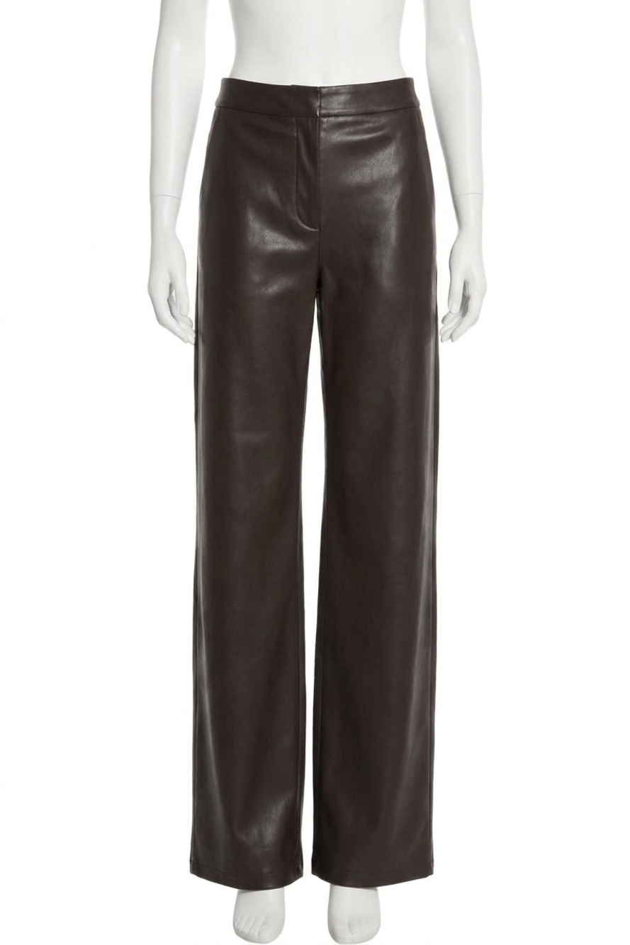NEW ENZA COSTA leather straight leg pant in black